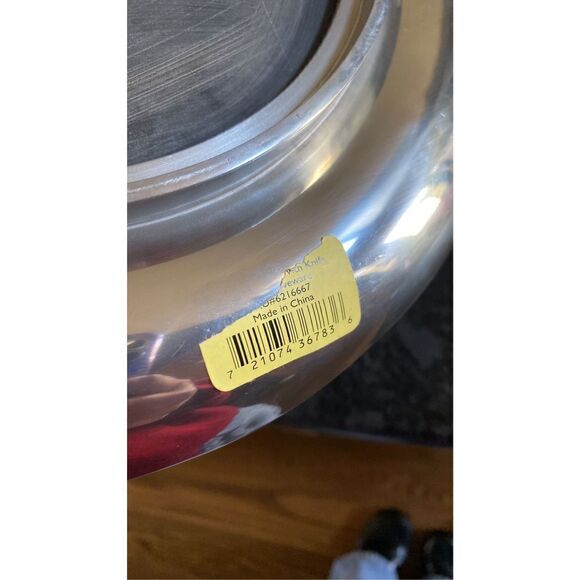 Lenox Spyro Metal Cheese and Cracker Marble Plate - Picture 7 of 9